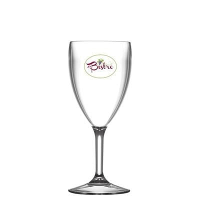 Branded Promotional REUSABLE PLASTIC WINE GLASS 175ML-9OZ - POLYCARBONATE Chopsticks From Concept Incentives.