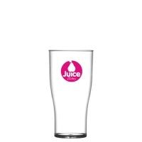Branded Promotional REUSABLE PLASTIC BEER GLASS 284ML-10OZ-HALF PINT - POLYSTYRENE Cup Plastic From Concept Incentives.
