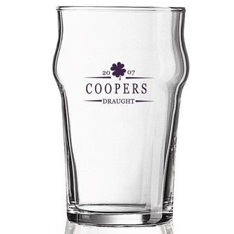 Branded Promotional NONIC BEER GLASS 290ML-10OZ-HALF PINT Cup Plastic From Concept Incentives.