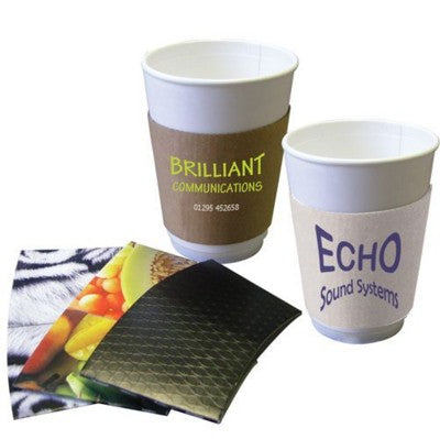 Branded Promotional SOLID PAPER CUP SLEEVE 8-10OZ-240-300ML Cup Holder From Concept Incentives.
