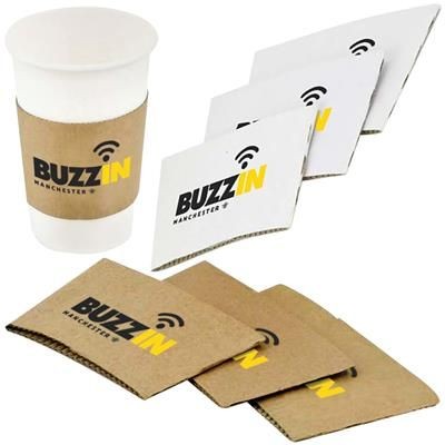Branded Promotional SOLID PAPER CUP SLEEVE 12-16OZ-360-480ML Chopsticks From Concept Incentives.