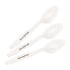 Branded Promotional DISPOSABLE PLASTIC WHITE DESSERT SPOON Spoon From Concept Incentives.