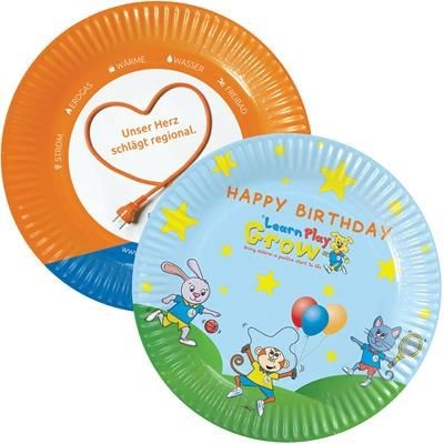 Branded Promotional DISPOSABLE PAPER PLATE 9 INCH Chopsticks From Concept Incentives.