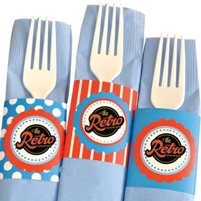 Branded Promotional CARD NAPKIN RINGS Chopsticks From Concept Incentives.