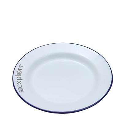 Branded Promotional ENAMEL DINNER PLATE 24CM Chopsticks From Concept Incentives.