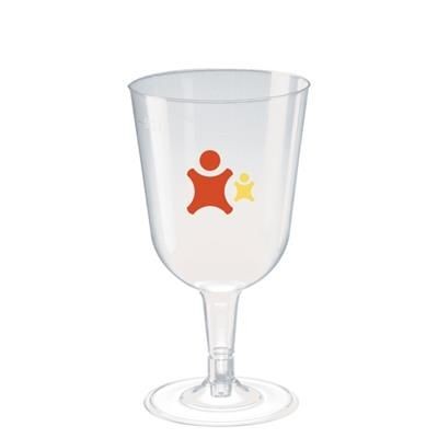 Branded Promotional DISPOSABLE PLASTIC WINE GLASS 240ML-8 Chopsticks From Concept Incentives.