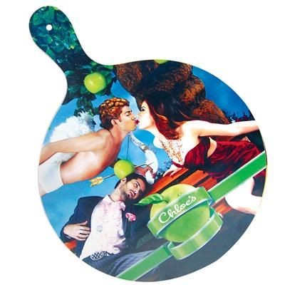 Branded Promotional MELAMINE CHEESE CHOPPING BOARD Chopsticks From Concept Incentives.