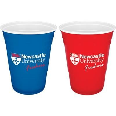Branded Promotional RED AMERICAN STYLE PARTY CUP 455ML-16OZ  From Concept Incentives.