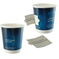 Branded Promotional COUPON PAPER CUP DOUBLE WALLED - FULL COLOUR 8OZ-230ML Chopsticks From Concept Incentives.
