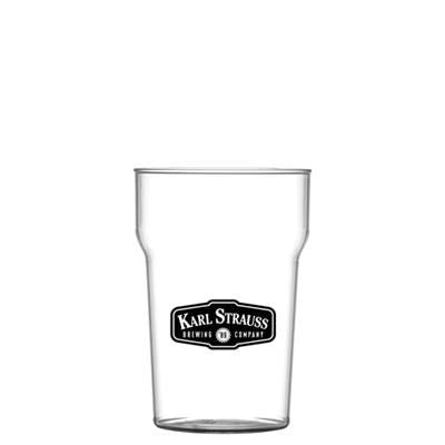Branded Promotional REUSABLE NONIC BEER GLASS 284ML-10OZ-HALF PINT - POLYCARBONATE Chopsticks From Concept Incentives.