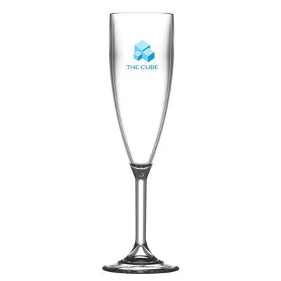 Branded Promotional REUSABLE PLASTIC CHAMPAGNE FLUTE 187ML-6 Chopsticks From Concept Incentives.