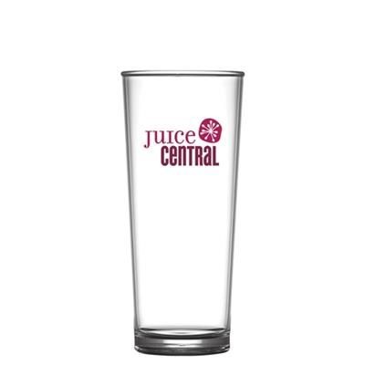 Branded Promotional REUSABLE HIBALL GLASSES 284ML-10OZ-HALF PINT - POLYCARBONATE Chopsticks From Concept Incentives.