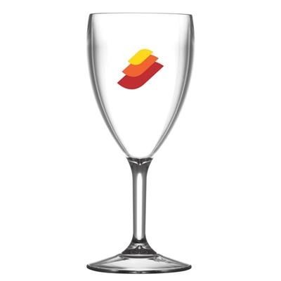 Branded Promotional REUSABLE PLASTIC WINE GLASS 398ML-14OZ - POLYCARBONATE Chopsticks From Concept Incentives.