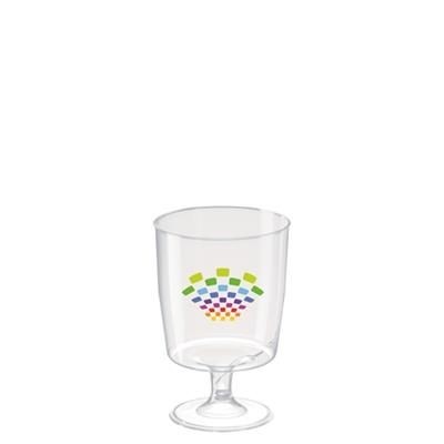 Branded Promotional DISPOSABLE PLASTIC STEMMED SHOT GLASS 50ML Chopsticks From Concept Incentives.
