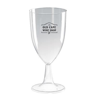 Branded Promotional DISPOSABLE WINE GLASS 215ML Chopsticks From Concept Incentives.