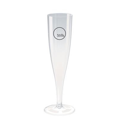 Branded Promotional DISPOSABLE PLASTIC CHAMPAGNE FLUTE 135ML-4 Chopsticks From Concept Incentives.