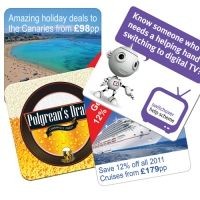 Branded Promotional SQUARE BEER MAT Chopsticks From Concept Incentives.