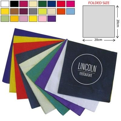 Branded Promotional COLOUR DINNER AIRLAID NAPKIN 40X40CM Chopsticks From Concept Incentives.