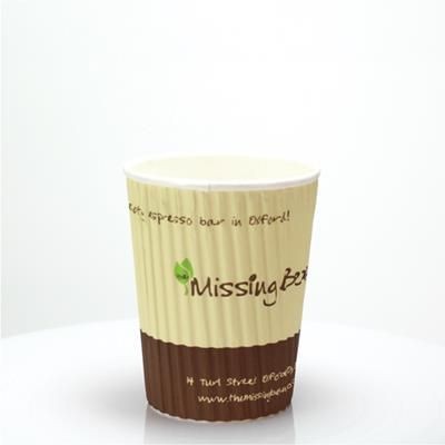 Branded Promotional RIPPLED PAPER CUP - FULL COLOUR 8OZ-230ML Chopsticks From Concept Incentives.