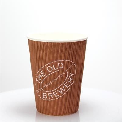 Branded Promotional RIPPLED PAPER CUP - FULL COLOUR 12OZ-340ML Chopsticks From Concept Incentives.