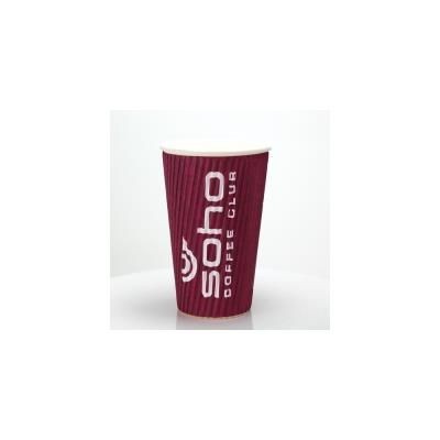 Branded Promotional RIPPLED PAPER CUP - FULL COLOUR 16OZ-455ML Chopsticks From Concept Incentives.