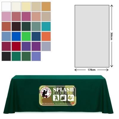 Branded Promotional FABRIC RECTANGULAR TABLE CLOTH 178 X 366CM * Chopsticks From Concept Incentives.