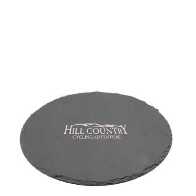 Branded Promotional NATURAL EDGE SLATE PLATTER 30CM ROUND Chopsticks From Concept Incentives.