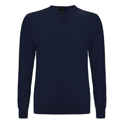 Branded Promotional CALLAWAY RIBBED V-NECK MERINO SWEATER Jumper From Concept Incentives.
