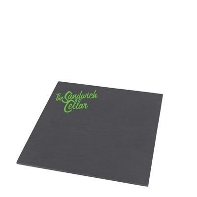 Branded Promotional SQUARE SLATE PLATTER 20X20CM Chopsticks From Concept Incentives.