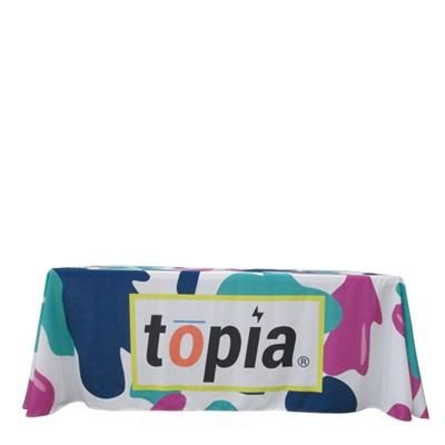 Branded Promotional FULL COLOUR, FULL COVERAGE TABLE CLOTH - 137 X 178CM Chopsticks From Concept Incentives.