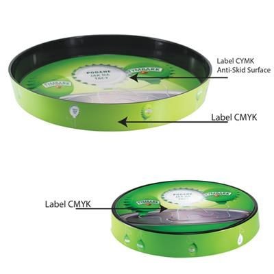 Branded Promotional ROUND TRAY RAISED EDGE 34 Chopsticks From Concept Incentives.