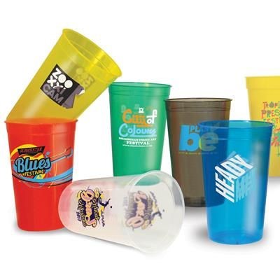 Branded Promotional PLASTIC TRANSLUCENT STADIUM CUP 12OZ-340ML  From Concept Incentives.