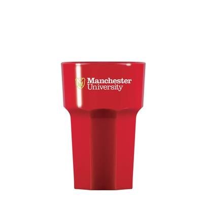 Branded Promotional RED REUSABLE REMEDY ROCKS GLASS 284ML-10OZ  From Concept Incentives.