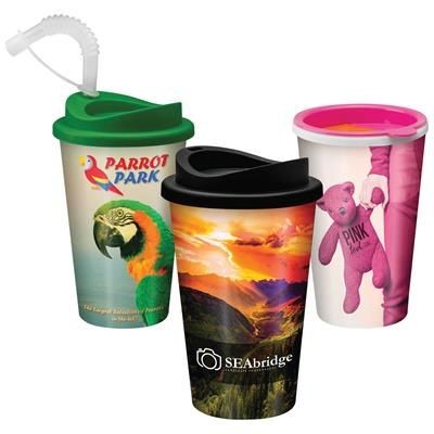 Branded Promotional LARGE REUSE TAKEAWAY CUP - 350ML Cup Paper From Concept Incentives.