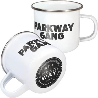 Branded Promotional PREMIUM STEEL RIM ENAMEL MUG SET 10OZ-285ML  From Concept Incentives.