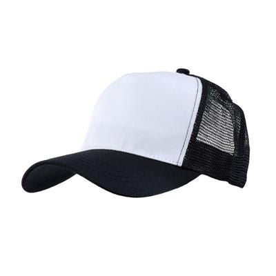 Branded Promotional MESH BACK TRUCKER BASEBALL CAP in Black Baseball Cap From Concept Incentives.