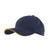 Branded Promotional FULLY COVERED 6 PANEL BASEBALL CAP in Navy Blue & Yellow Baseball Cap From Concept Incentives.