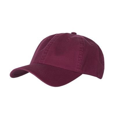 Branded Promotional COTTON 6 PANEL BASEBALL CAP in Maroon Baseball Cap From Concept Incentives.