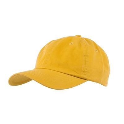 Branded Promotional COTTON 6 PANEL BASEBALL CAP in Mustard Yellow Baseball Cap From Concept Incentives.