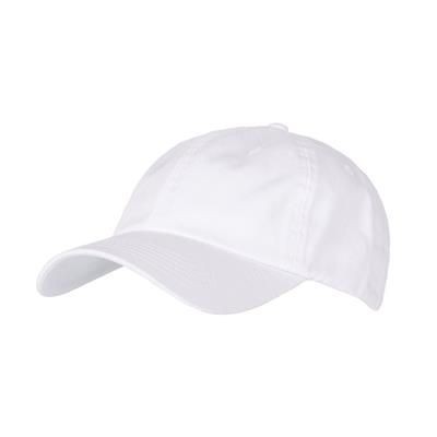 Branded Promotional COTTON 6 PANEL BASEBALL CAP in White Baseball Cap From Concept Incentives.