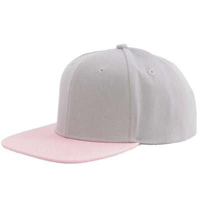 Branded Promotional 100% ACRYLIC SNAPBACK BASEBALL CAP in Grey & Pink Baseball Cap From Concept Incentives.