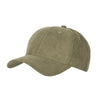 Branded Promotional 6 PANEL FAUX SUEDE POLYESTER CAP in Olive Green Baseball Cap From Concept Incentives.