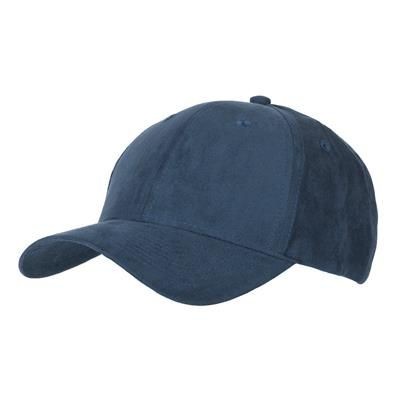 Branded Promotional 6 PANEL FAUX SUEDE POLYESTER CAP in Teal Green Baseball Cap From Concept Incentives.