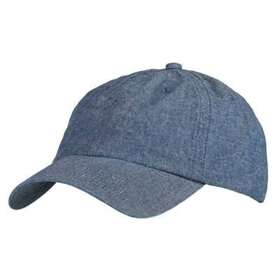 Branded Promotional 6 PANEL CHAMBRAY DENIM UNSTRUCTURED CAP in Blue Baseball Cap From Concept Incentives.