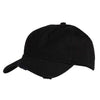 Branded Promotional 6 PANEL 100% WASHED CHINO COTTON UNSTRUCTURED CAP in Black Baseball Cap From Concept Incentives.