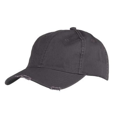 Branded Promotional 6 PANEL 100% WASHED CHINO COTTON UNSTRUCTURED CAP in Grey Baseball Cap From Concept Incentives.