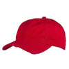 Branded Promotional 6 PANEL 100% WASHED CHINO COTTON UNSTRUCTURED CAP in Red Baseball Cap From Concept Incentives.