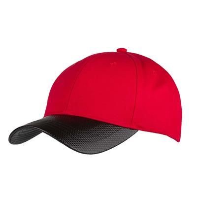 Branded Promotional 6 PANEL CHINO COTTON STRUCTURED CAP in Red Baseball Cap From Concept Incentives.