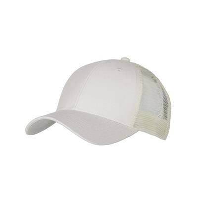 Branded Promotional 100% COTTON FRONTED 6 PANEL TRUCKER CAP in Khaki Baseball Cap From Concept Incentives.