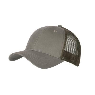 Branded Promotional 100% COTTON FRONTED 6 PANEL TRUCKER CAP in Olive Green Baseball Cap From Concept Incentives.